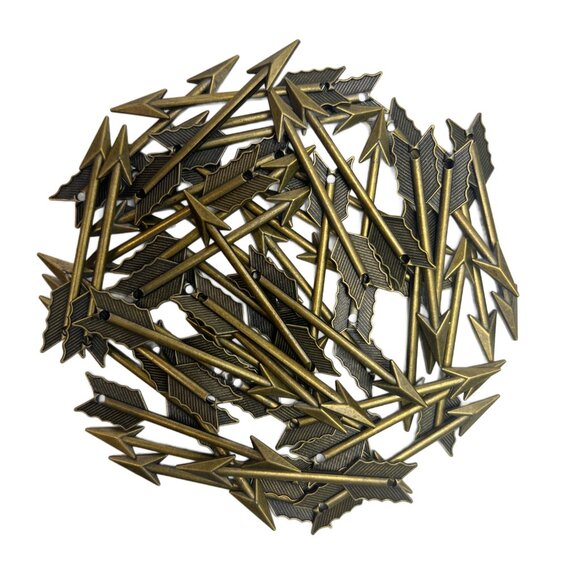 45 Arrow Charms Pendants Antique Bronze Tone Craft Jewelry Making Supplies - Picture 3 of 8